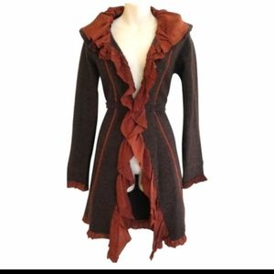 Anthropologie SPARROW Merino Wool + Silk Duster